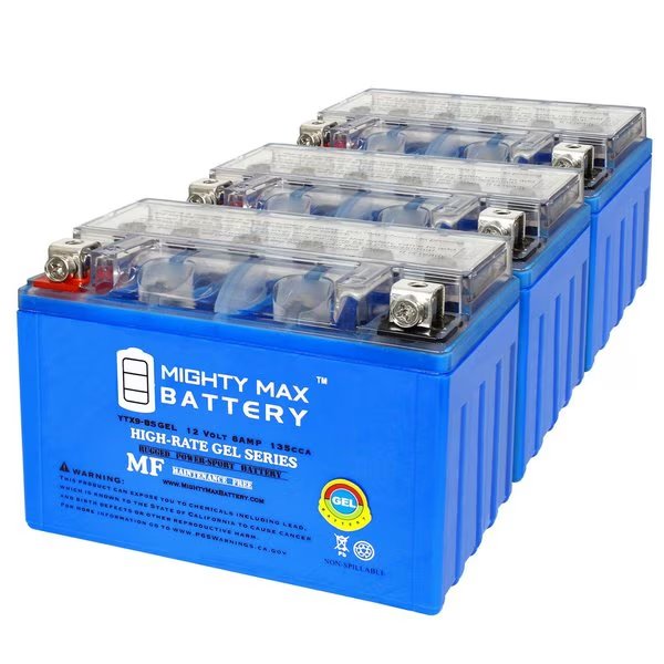 YTX9-BSGEL 12V 8AH GEL Replacement Battery for CCM All Electric Start Models 96-01 - 3PK, Mighty Max Battery, Mfr#: MAX4014343